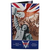 2005 St Paul's Cathedral End Of World War Two £2 Brilliant Uncirculated In Folder Thumbnail