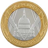 UKWW2PF 2005 St Paul's Cathedral £2 Piedfort Silver Proof Thumbnail
