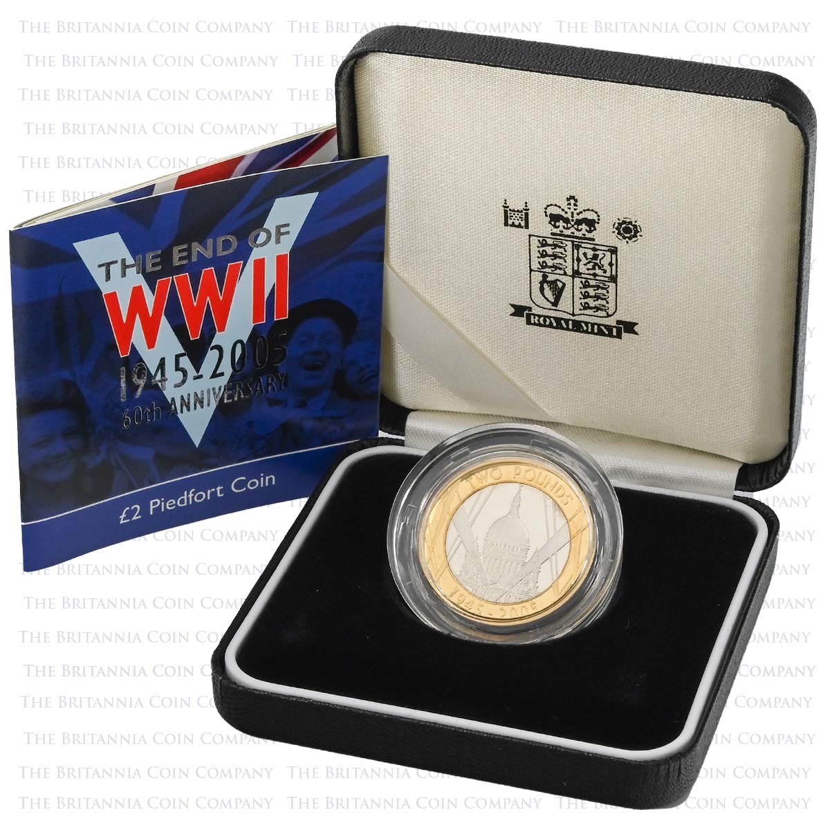 UKWW2PF 2005 St Paul's Cathedral End Of The First World War Two Pound Piedfort Silver Proof Coin Boxed