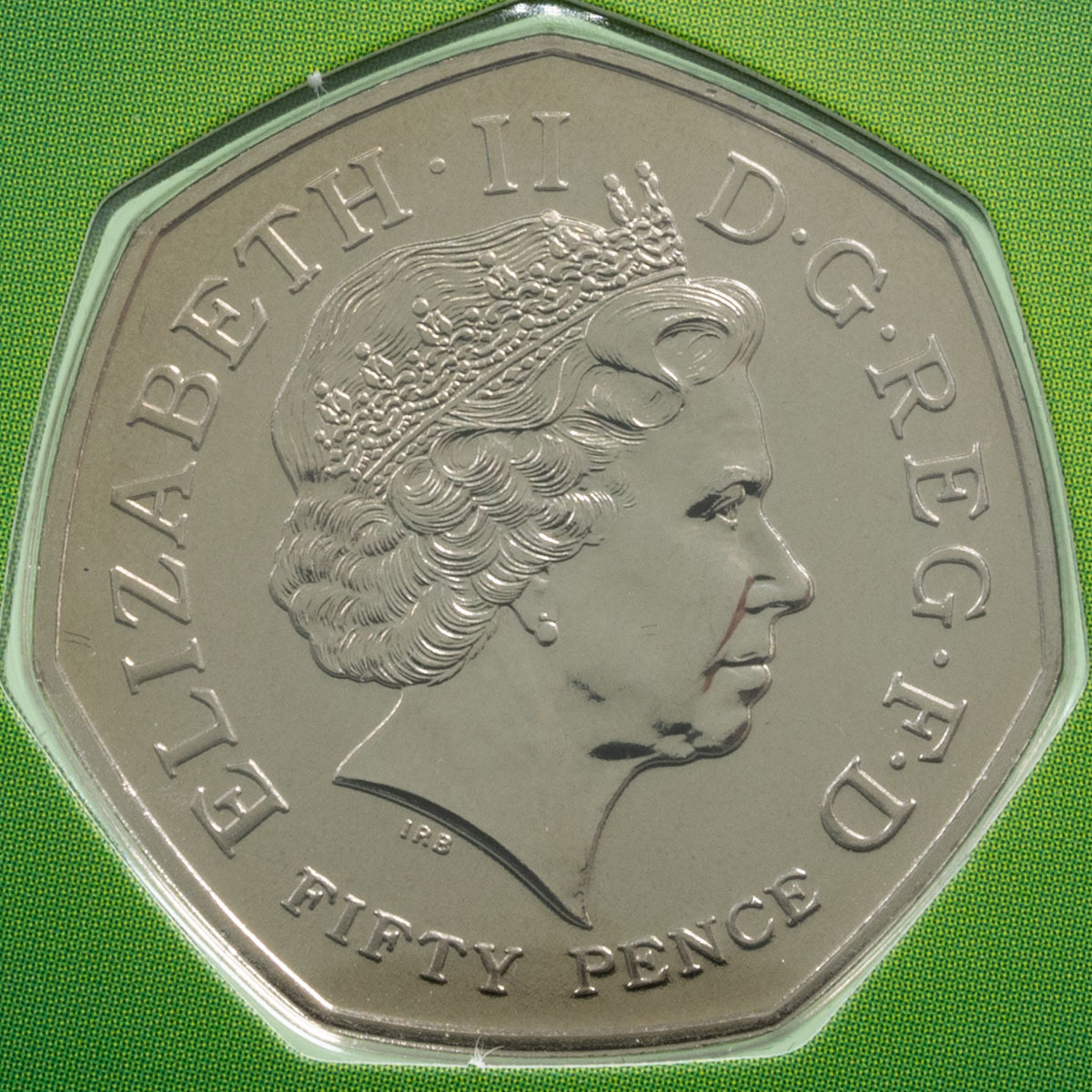 UKWWFBU 2011 World Wildlife Fund Fifty Pence Brilliant Uncirculated Coin In Folder Obverse