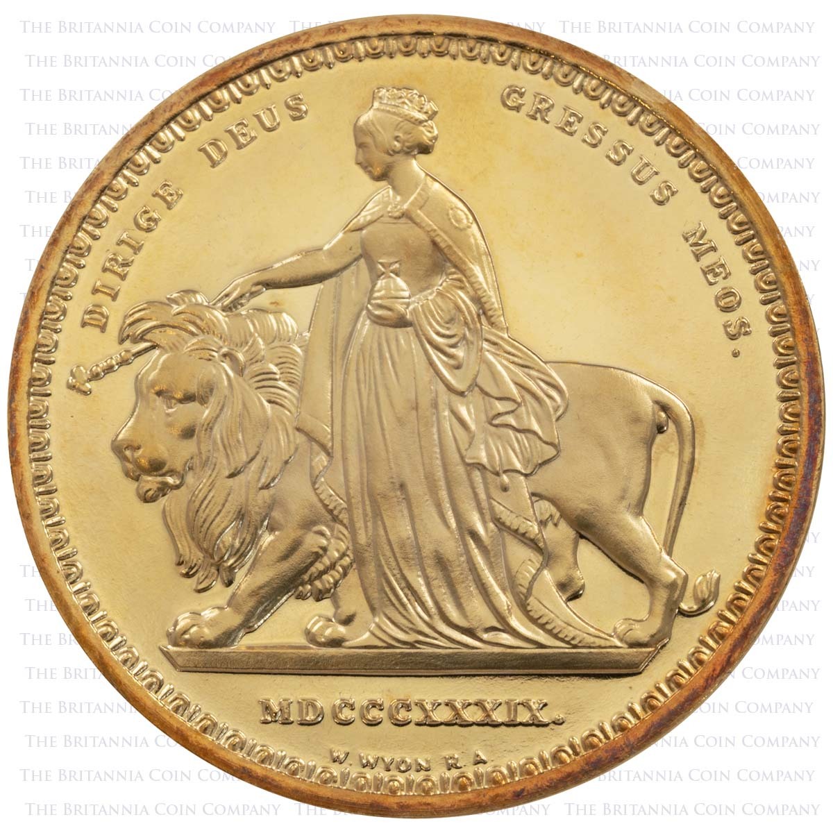 Una And The Lion Gold Replica Coin Reverse