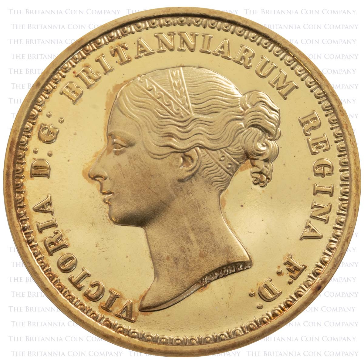 Una And The Lion Gold Replica Coin Obverse