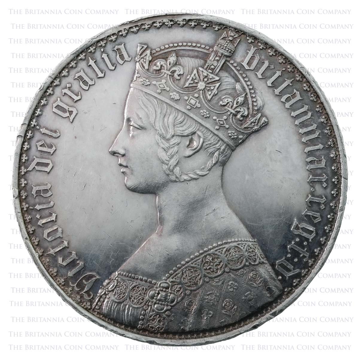 1847 Queen Victoria Gothic Crown Unidecimo Extremely Fine Obverse