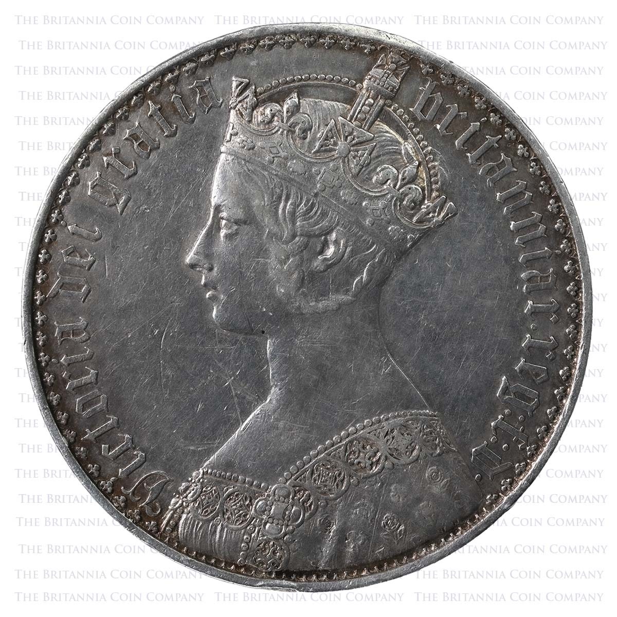 1847 Queen Victoria Gothic Crown Unidecimo Very Fine Obverse