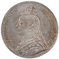 1889 Victoria Crown Dies 1+C Mint State Thumbnail