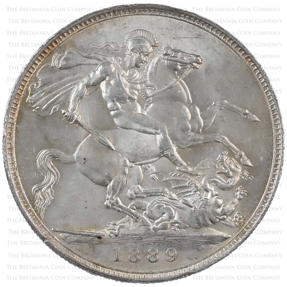 1889 Victoria Crown Dies 1+C Mint State Reverse
