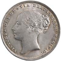 1866 Victoria Shilling A4 Young Head Die 5 Thumbnail