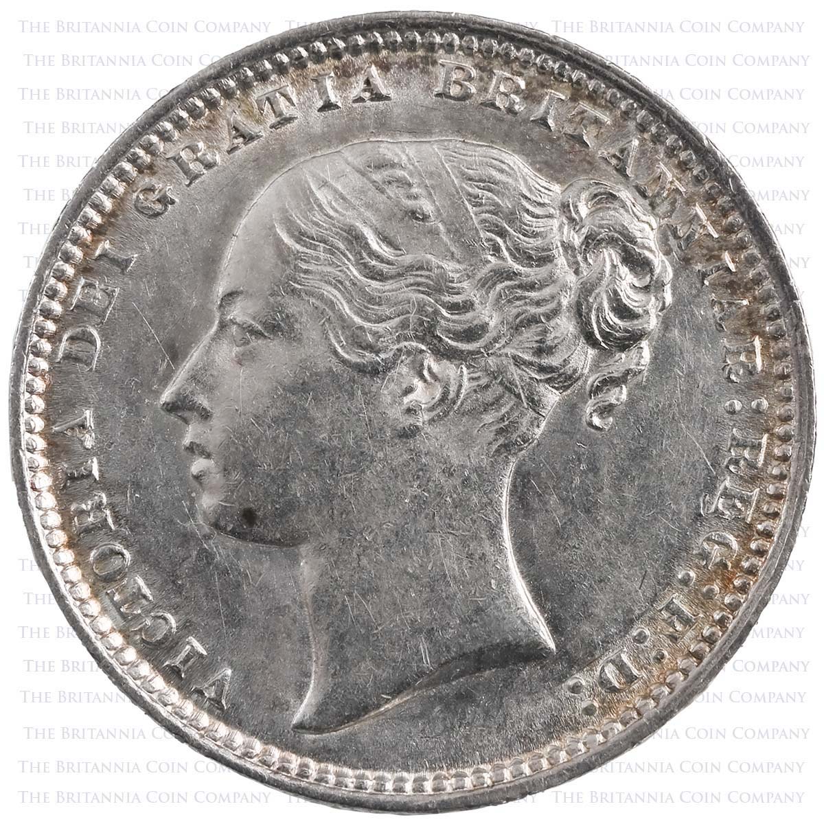 1873 Victoria Shilling A6 Die 86 6 Over 6 Obverse