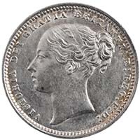 1873 Victoria Shilling A6 Die 86 6 Over 6 Thumbnail