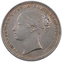 1874 Victoria Shilling A6 Young Head Die 35 Thumbnail