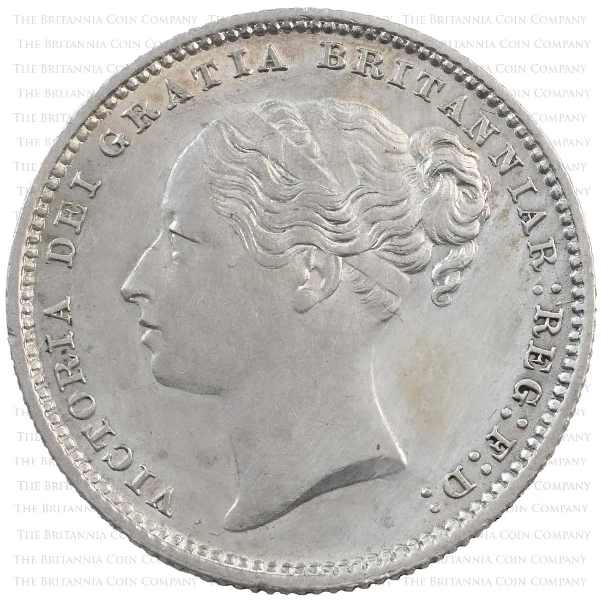 1886 Victoria Shilling Fourth A7 Young Head Obverse