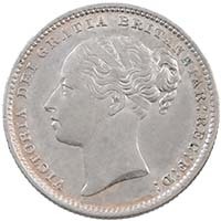 1885 Victoria Shilling Fourth A7 Young Head Thumbnail