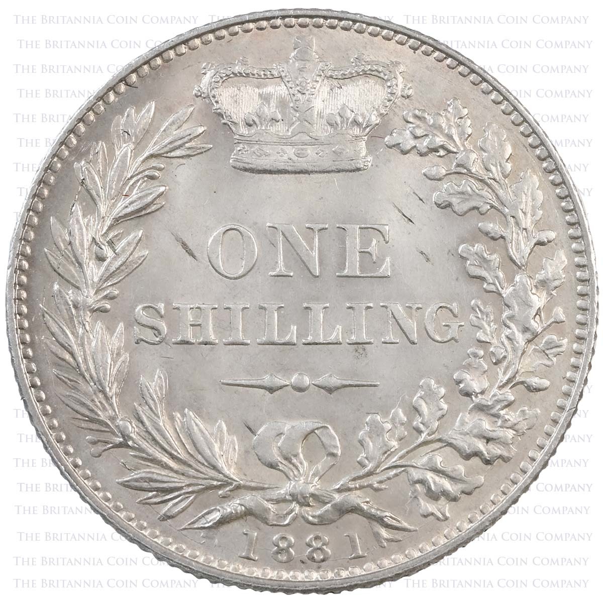 1881 Victoria Shilling Reverse
