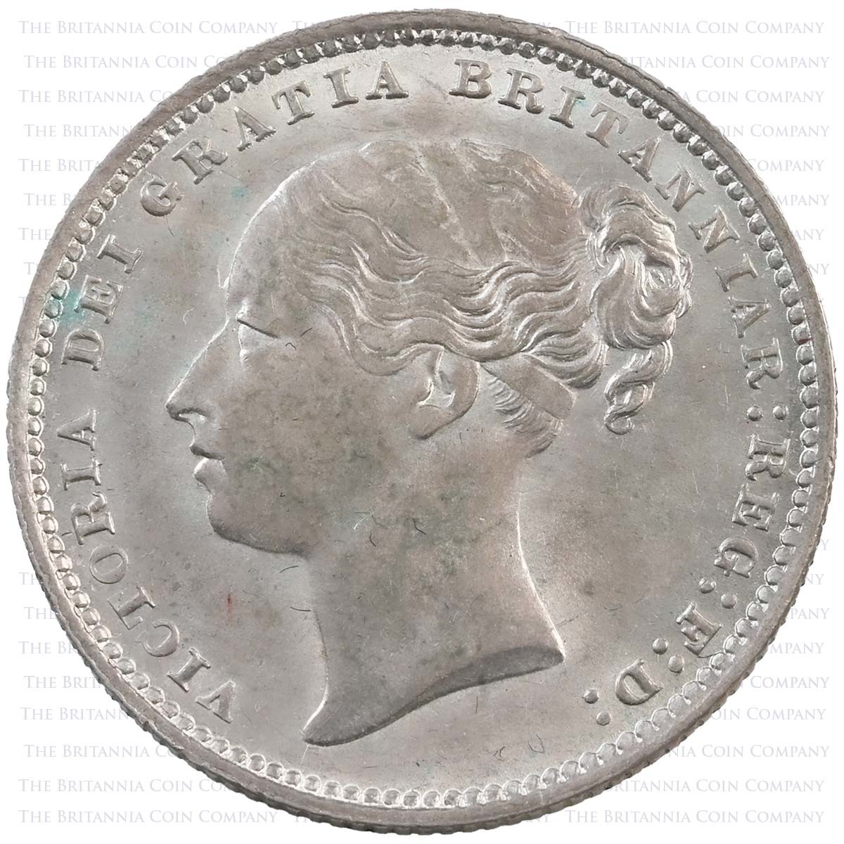 1884 Victoria Shilling Fourth A7 Young Head Obverse