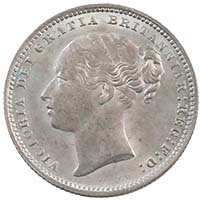 1884 Victoria Shilling Fourth A7 Young Head Thumbnail