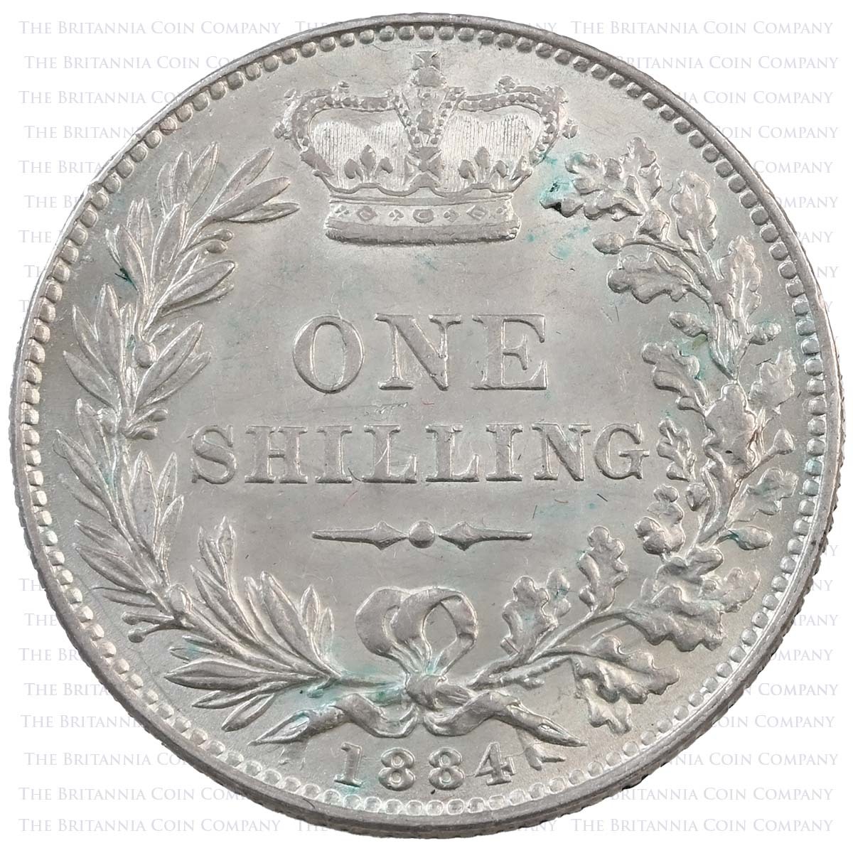 1884 Victoria Shilling Fourth A7 Young Head Reverse