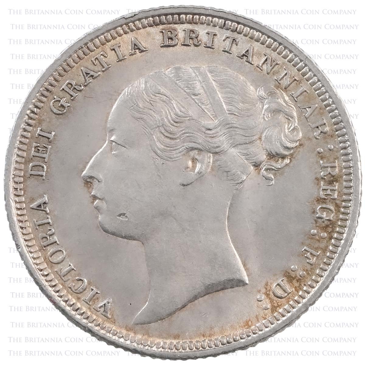1882 Victoria Sixpence Key Date Obverse
