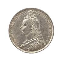 1891 Victoria Sixpence Jubilee Head Thumbnail