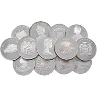 925 Sterling Silver Proof World Crown Sized Coins (Best Value) Thumbnail
