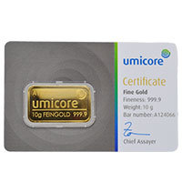 Umicore 10g Gold Bar