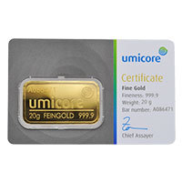 Umicore 20g Gold Bar